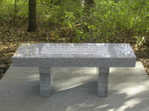 georgia gray granite, granite bench, bench, memorial, monument, grave, cemetery, cremation memorial, granite