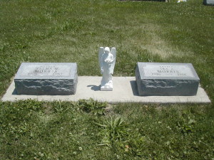 georgia gray granite, headstone, cemetery, grave, grave marker, monument, tombstone, memorial, iowa, bevel marker, granite