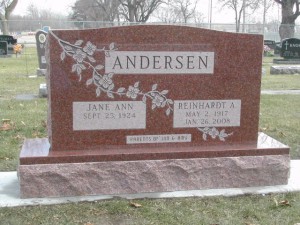 india red granite, headstone, cemetery, grave, grave marker, monument, iowa