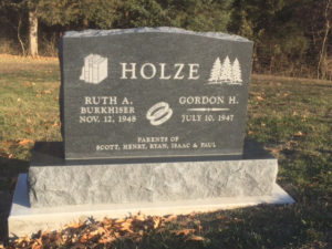 american black granite, headstone, cemetery, grave, grave marker, monument, iowa, memorial